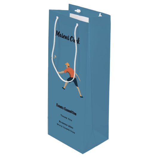 バドミントン ワインギフトバッグ (正面アングル)