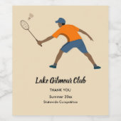 バドミントン ワインラベル (シングルラベル)