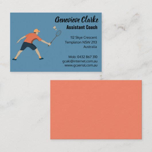 バドミントン 名刺 (正面/裏面)