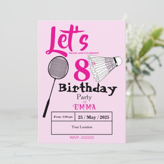 バドミントン 招待状 (スタンド正面)
