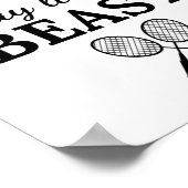 バドミントン:獣のように遊美しいのように見える ポスター (角)