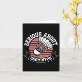 バドミントン 真剣に面白い カード (黄色い花)