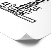 バドミントン – 食べスリープバドミントンリピート ポスター (角)