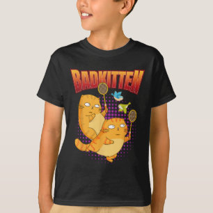 バドミントンIバドミントンラケットシャット Tシャツ