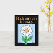 バドミントンisセラピーラケットスポーツストレスレリーフ、 浮き彫りミ カード (黄色い花)