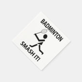 バドミントンSmash It Sports Playerバドミントンパーティー スタンダードカクテルナプキン (角)