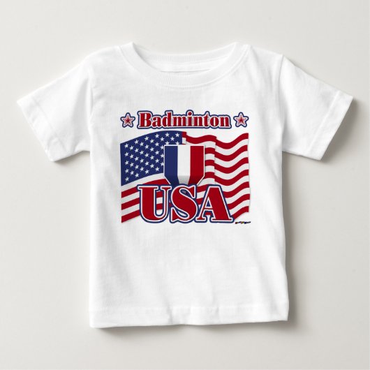 バドミントンUSA ベビーTシャツ (正面)