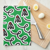 バドミンパーソナライズされたタオル |スポーツテーマデザイン キッチンタオル (四つ折り)