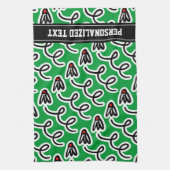 バドミンパーソナライズされたタオル |スポーツテーマデザイン キッチンタオル (縦)