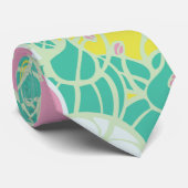 バドモダンと花のパタはっきりしたーン ネクタイ (ロール)