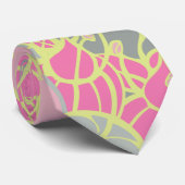 バドモダンと花のパタはっきりしたーン ネクタイ (ロール)