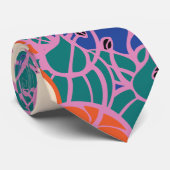 バドモダンと花のパタはっきりしたーン ネクタイ (ロール)