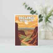 バドランズナショナルパークサウスダコタヴィンテージ ポストカード (スタンド正面)