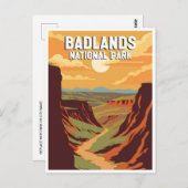 バドランズナショナルパークサウスダコタヴィンテージ ポストカード (正面/裏面)