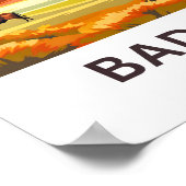 バドランズナショナルパークトラベルプリント ポスター (角)