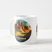 バドランズナショナルパークマウンテンズレトロ コーヒーマグカップ (正面左)