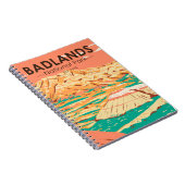 バドランズナショナルパークランドスケープヴィンテージ ノートブック (右側)