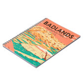 バドランズナショナルパークランドスケープヴィンテージ ノートブック (左側)