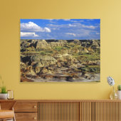 バドランドの形成Dinosaur Provincial Park 4 キャンバスプリント (インサイチュ (リビング))