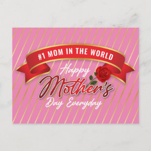 バナエレガントハッピーマザーの日はがき ポストカード