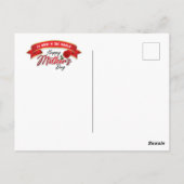 バナエレガントハッピーマザーの日はがき ポストカード (裏面)