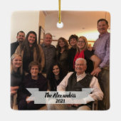 バナエレガントー・クリスマスの家族写真 セラミックオーナメント (裏面)