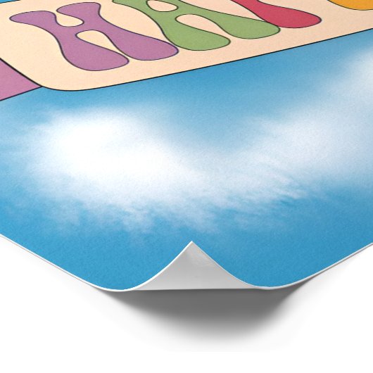 バナサイケデリックー上飛んでいるの二面 ポスター (角)