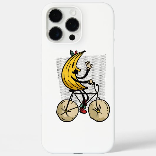 バナナおもしろいバイクもしくは自転車に乗る人デザイン Case-Mate iPhoneケース (裏面)