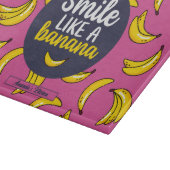 バナナおもしろいレトロの果柄のようなスマイル カッティングボード (角)