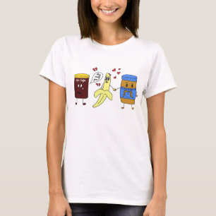 バナナおよびピーナッツバター Tシャツ