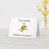 バナナがあなたにぞっこんですよ、とバナナが言う カード (黄色い花)