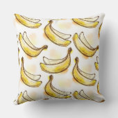 バナナが付いているパターン クッション (裏面)
