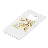 バナナが付いているパターン クレジットカード栓抜き (裏面アングル)