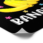 バナナが大好きな女の子かわいいバナナの恋人 ポスター (角)