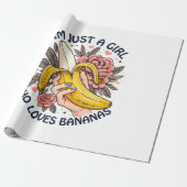 バナナが大好きな女の子 ラッピングペーパー (アンロールド)