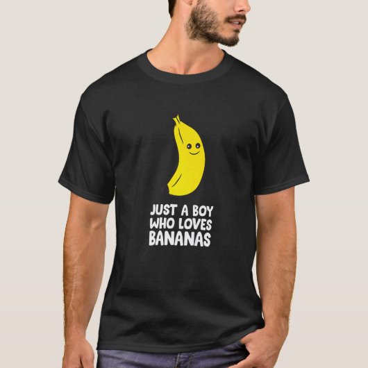 バナナが大好きな少年 Tシャツ (正面)
