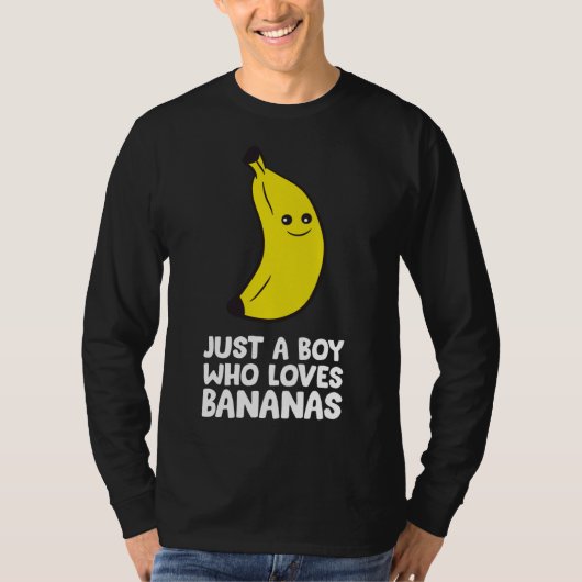 バナナが大好きな少年 Tシャツ (正面)