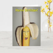 バナナが裂ける頭痛 カード (黄色い花)