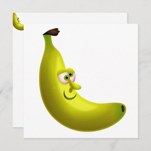 バナナさん 招待状 (正面/裏面)