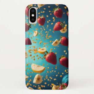 バナナとイチゴのピース iPhone X ケース