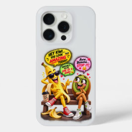 バナナとキウイのユーモラスなスマホケース iPhone 15 PROケース