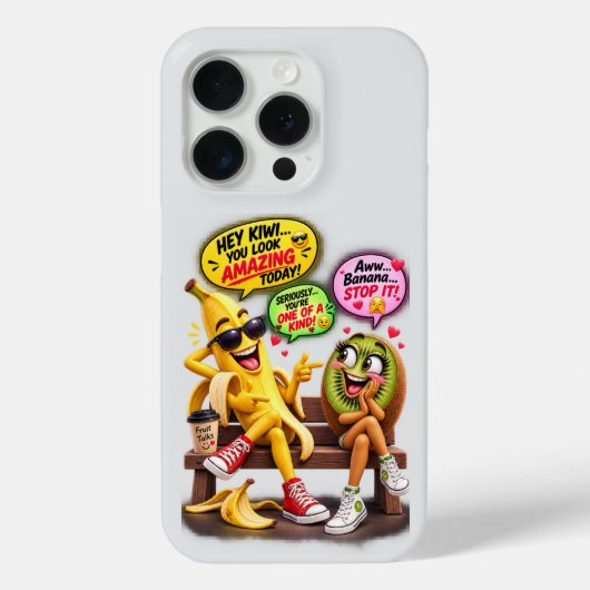 バナナとキウイのユーモラスなスマホケース Case-Mate iPhoneケース (裏面)