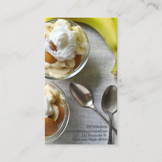 バナナとクッキーで作ったプディング 名刺 (裏面)