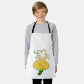 バナナとヘビ エプロン (着用した状態)