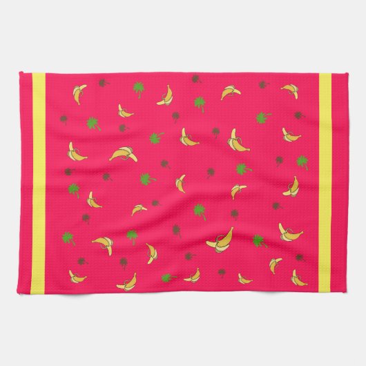 バナナとヤシ キッチンタオル (横)