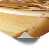 バナナとリンゴを入れたバスケット ポスター (角)