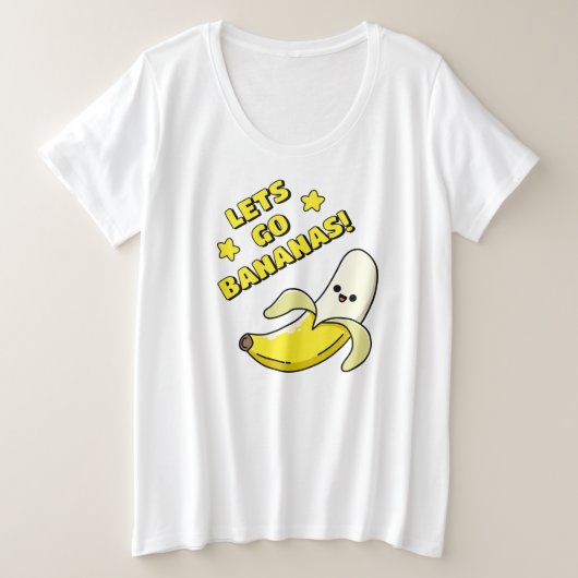 バナナになろう! プラスサイズTシャツ (デザイン正面)