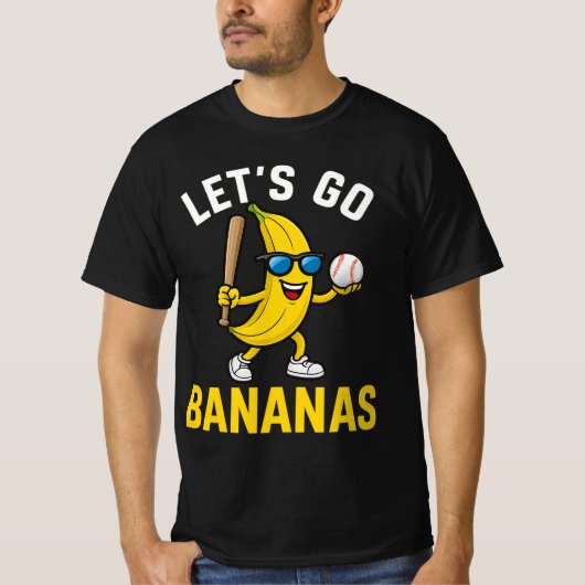 バナナになろう 面白いバナナデザイン Tシャツ (正面)