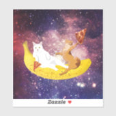 バナナに乗った猫銀河系 シール (シート)