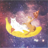 バナナに乗った猫銀河系 シール (正面)